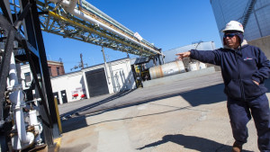 Joe Camella, Terminal Operator at Sprague Operating Resources, LLC, gives a tour of the facility in Providence, Rhode Island. Photo by Shealah Craighead