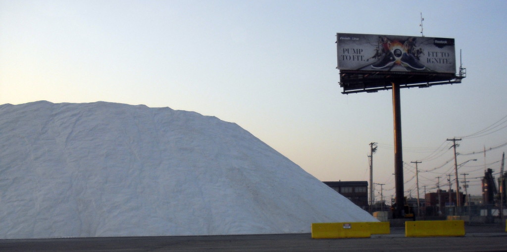 Road salt at Sprague Energy terminal